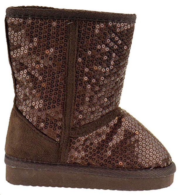 Febe  Baby Girls Fur Shearling Sequin Boots