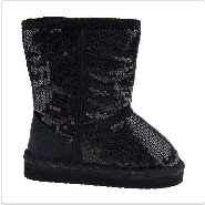 Febe  Baby Girls Fur Shearling Sequin Boots