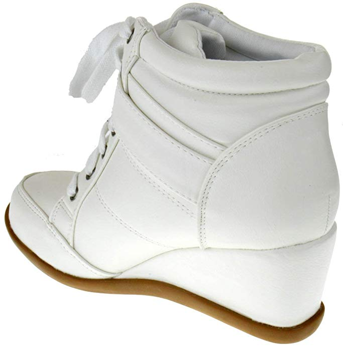 Amazon.com | Juicy Couture Womens Wedge Sneakers High Top Womens Sneakers  with Wedge, Wedgies Sneakers for Women-Jiggle Ivory/Pearls-6 | Fashion  Sneakers