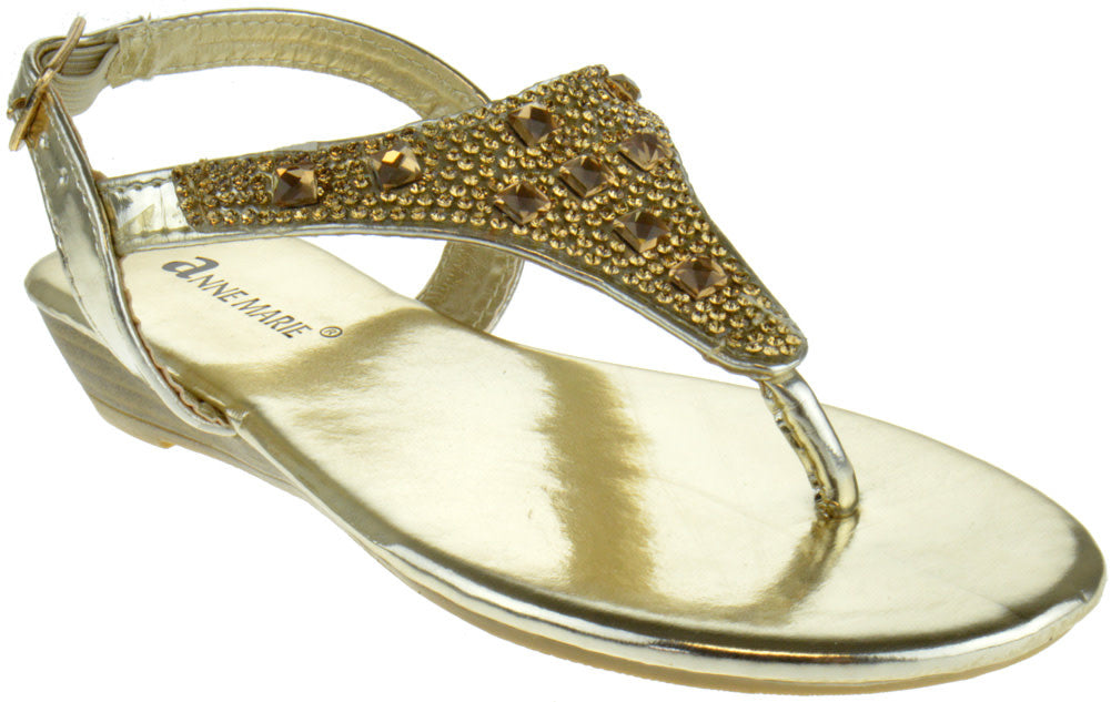 Serena 15k little Girls rhinestone Flat Sandals