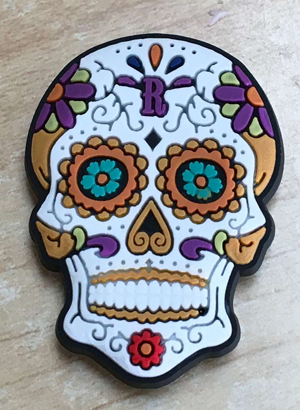 Sugar Skull Rubber Shoe Charms