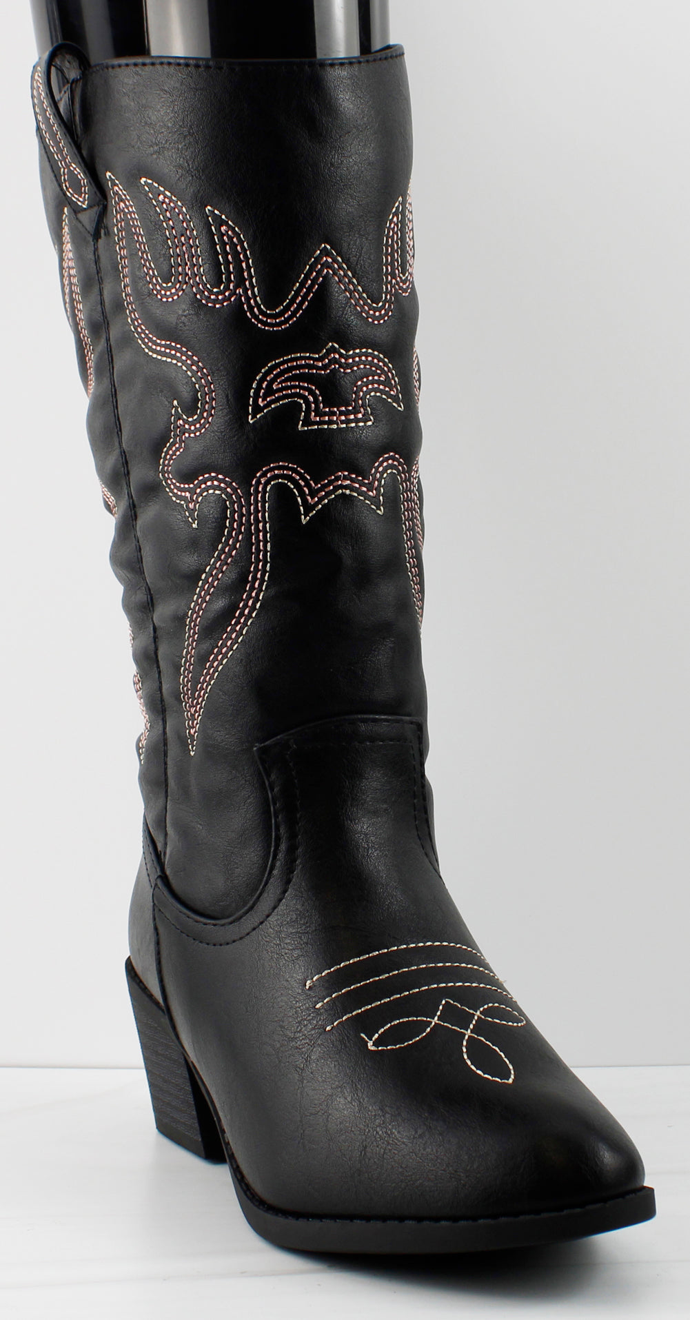 Western 18 Women&#39;s Knee High Heeled Cowboy Boots