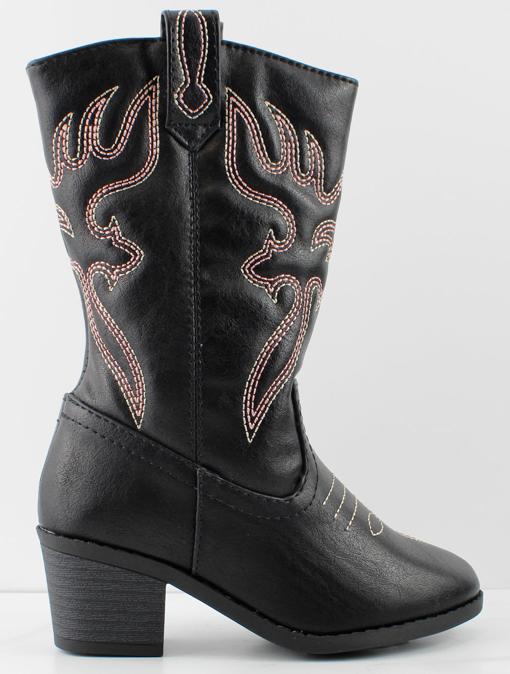 Western 18K Little Girl&#39;s Knee High Heeled Cowboy Boots
