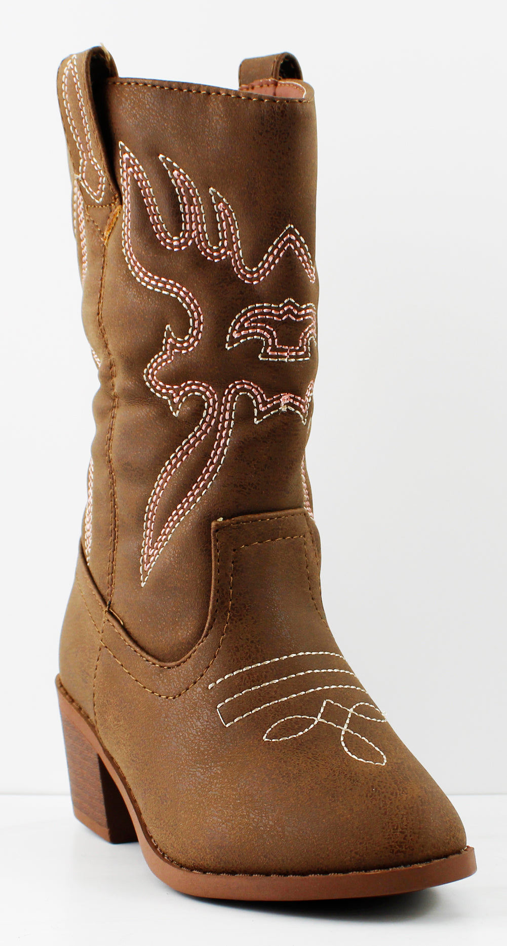 Western 18K Little Girl&#39;s Knee High Heeled Cowboy Boots