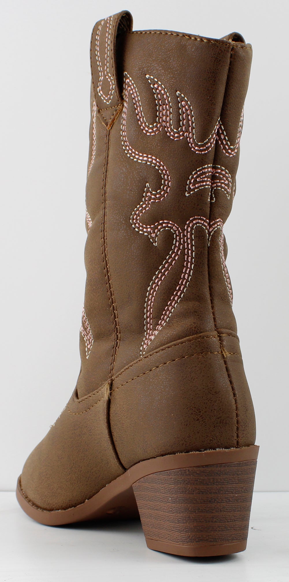 Western 18K Little Girl&#39;s Knee High Heeled Cowboy Boots