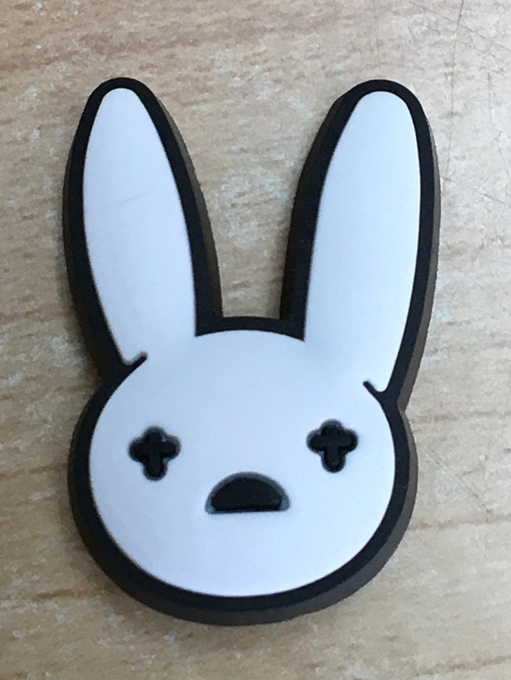 White Bad Bunny Rubber Shoe Charms