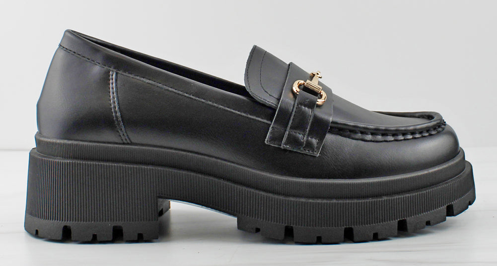 Chunky-soled shoes - Black - Ladies